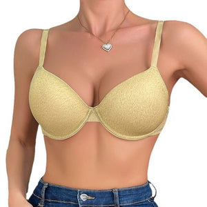 The Seamless Lift | Nude/Black Lace Push - Up Underwire Bra - Negative Apparel