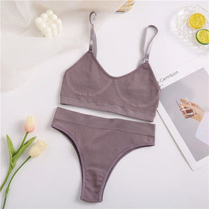 The Seamless Yoga Flow | Women's Seamless Sports Bra & Thong Bodysuit Set - Negative Apparel