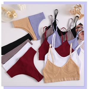 The Seamless Yoga Flow | Women's Seamless Sports Bra & Thong Bodysuit Set - Negative Apparel