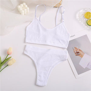 The Seamless Yoga Flow | Women's Seamless Sports Bra & Thong Bodysuit Set - Negative Apparel