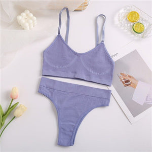 The Seamless Yoga Flow | Women's Seamless Sports Bra & Thong Bodysuit Set - Negative Apparel