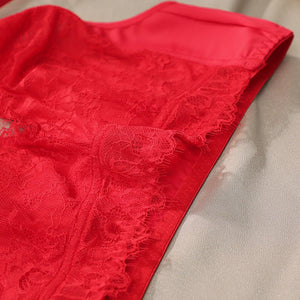 The Sheer Temptation | Plus Size Ultra - Thin Lace Wireless Bra - Negative Apparel