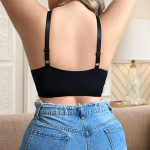 The Sheer Temptation | Plus Size Ultra - Thin Lace Wireless Bra - Negative Apparel