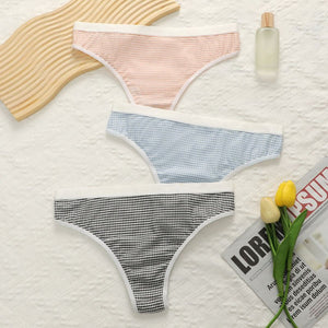 The Stripe Comfort | Women's Striped Mid - Rise Cotton - Blend Panties - Negative Apparel