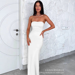 The Velvet Allure | Women's Sleeveless Low - Neck Bodycon Maxi Dress - Negative Apparel