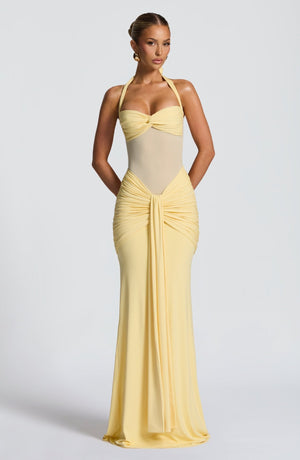 The Velvet Temptress | Women's Sleeveless Square - Neck Fish Tail Maxi Dress - Negative Apparel
