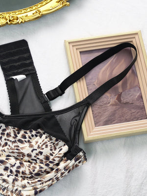 The Wild Allure | Plus Size Leopard Print Underwire Bra - Negative Apparel