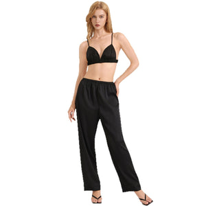 The Wild Silk | Leopard Print Satin Cami & Long Pants Sleep Set - Negative Apparel