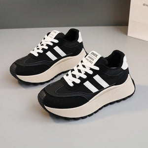 Thick - soled Heightening Women's Shoes Casual Splicing Sports Shoes - Negative Apparel