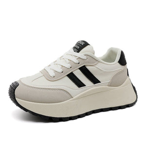 Thick - soled Heightening Women's Shoes Casual Splicing Sports Shoes - Negative Apparel
