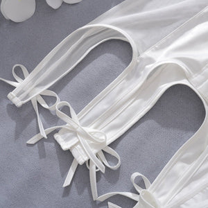 Thin dress splicing design sense pocket body sculpting sexy underwear set - Negative Apparel