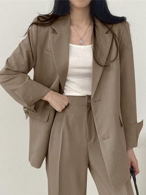 Thin Niche Stylish Two Pieces Suit Set - Negative Apparel