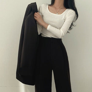 Thin Niche Stylish Two Pieces Suit Set - Negative Apparel