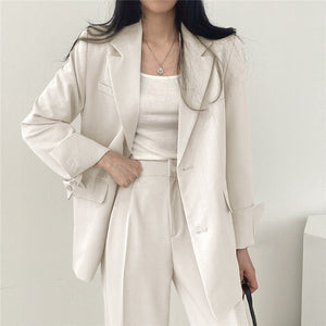 Thin Niche Stylish Two Pieces Suit Set - Negative Apparel