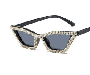 Triangular cat - eye diamond sunglasses – UV400 Full Frame Fashion Shades - Negative Apparel