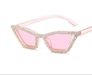 Triangular cat - eye diamond sunglasses – UV400 Full Frame Fashion Shades - Negative Apparel