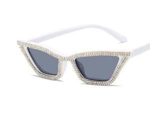 Triangular cat - eye diamond sunglasses – UV400 Full Frame Fashion Shades - Negative Apparel
