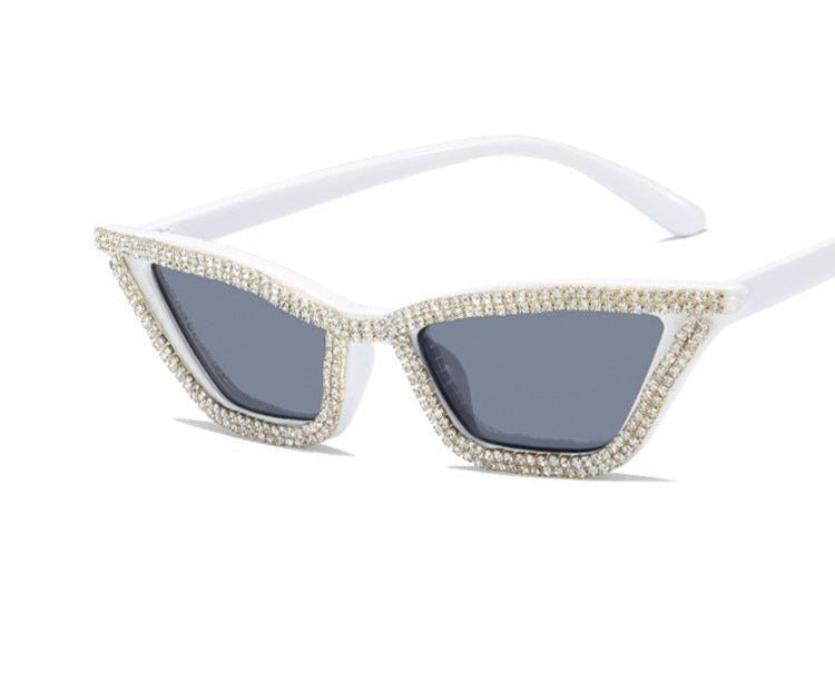 Triangular cat - eye diamond sunglasses – UV400 Full Frame Fashion Shades - Negative Apparel