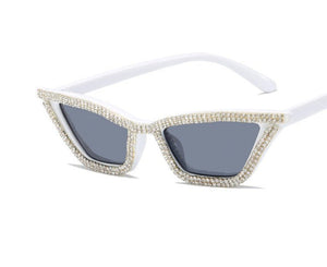 Triangular cat - eye diamond sunglasses – UV400 Full Frame Fashion Shades - Negative Apparel