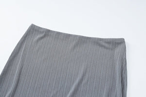 U - neck lace top high waist skirt suit - Negative Apparel