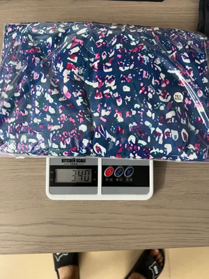 V - neck bubble pleated print short - sleeved pocket dress - Negative Apparel