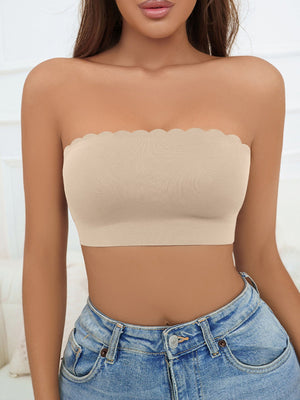 Varsbaby sexy seamless large size tube top without shoulder strap anti - light non - slip chest wrap thin back underwear women - Negative Apparel