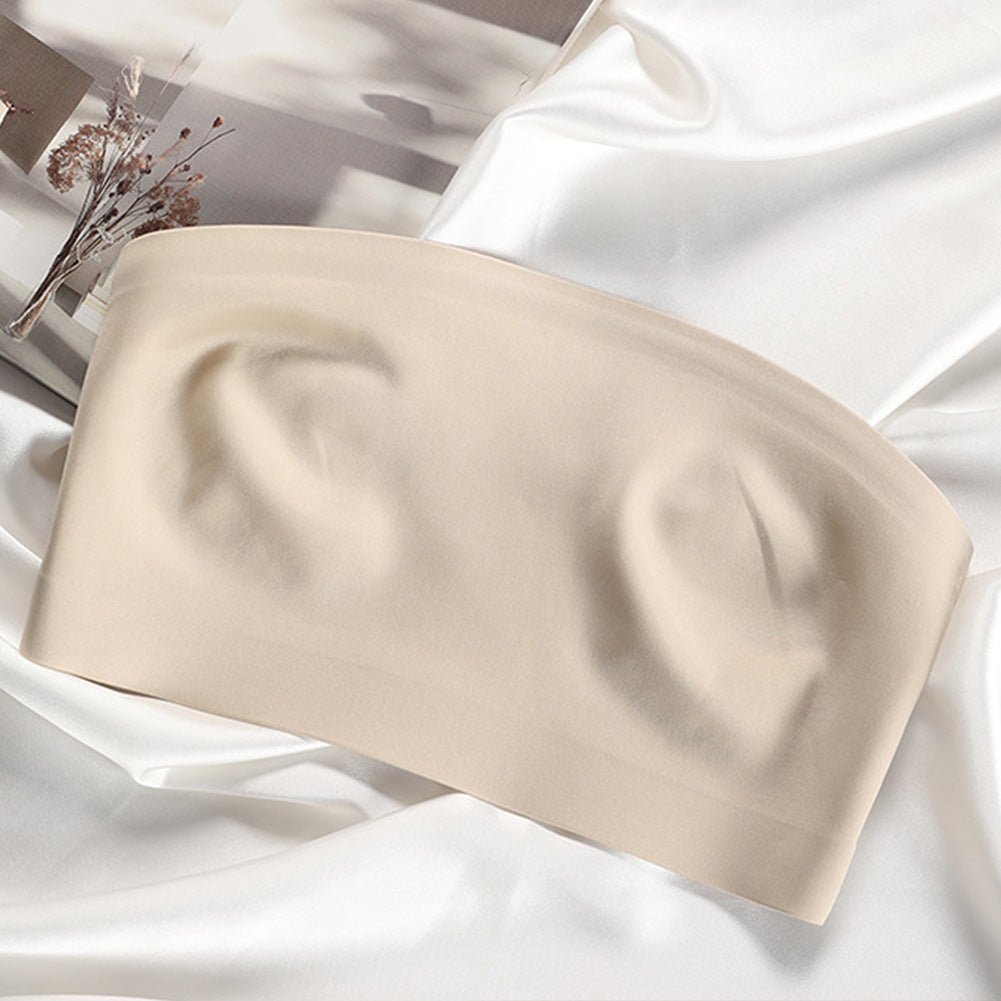 Varsbaby sexy seamless large size tube top without shoulder strap anti - light non - slip chest wrap thin back underwear women - Negative Apparel