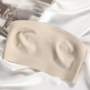 Varsbaby sexy seamless large size tube top without shoulder strap anti - light non - slip chest wrap thin back underwear women - Negative Apparel