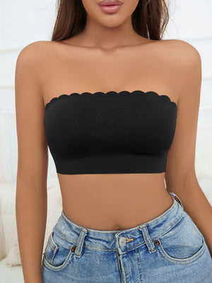 Varsbaby sexy seamless large size tube top without shoulder strap anti - light non - slip chest wrap thin back underwear women - Negative Apparel