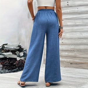 Versatile casual pants wide - leg straight trousers thin - Negative Apparel