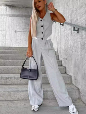 Vest Fashion Casual Suit Women's Suit Set - Negative Apparel