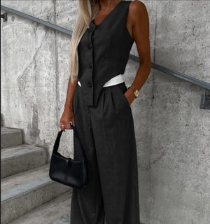 Vest Fashion Casual Suit Women's Suit Set - Negative Apparel