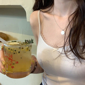 Vest women 2025 summer new style girls Japanese style inner wear lace floral small sling outer wear clothes women's clothing - Negative Apparel