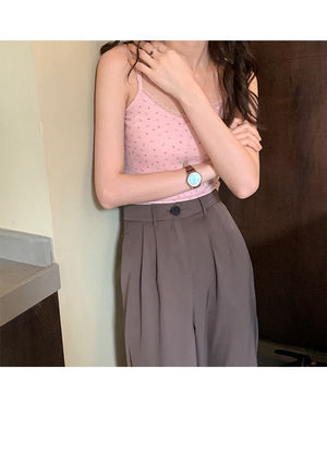 Vest women 2025 summer new style girls Japanese style inner wear lace floral small sling outer wear clothes women's clothing - Negative Apparel