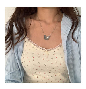 Vest women 2025 summer new style girls Japanese style inner wear lace floral small sling outer wear clothes women's clothing - Negative Apparel