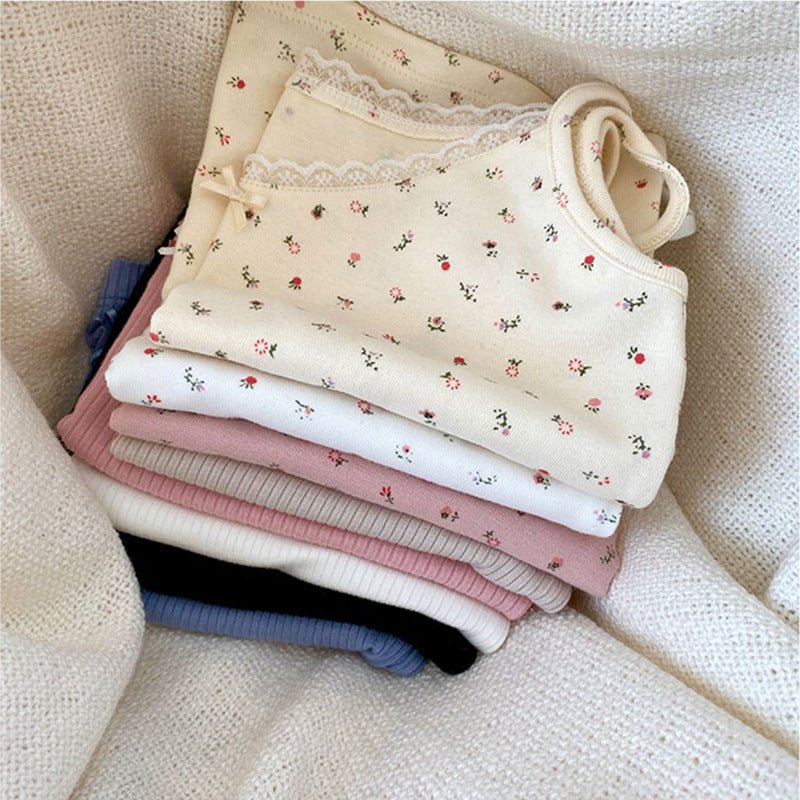 Vest women 2025 summer new style girls Japanese style inner wear lace floral small sling outer wear clothes women's clothing - Negative Apparel