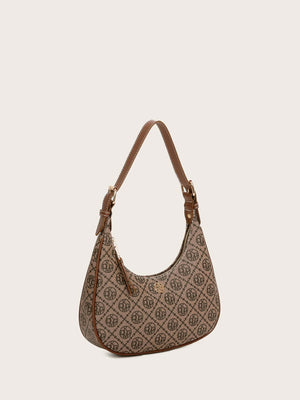 Vintage Retro Pattern Design Pu Zipper Closure Shoulder Bag - Negative Apparel