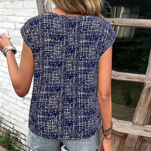 Waffle three - sleeved shirt jumper women's top - Negative Apparel