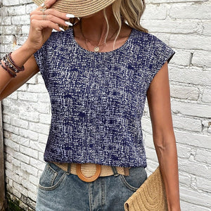 Waffle three - sleeved shirt jumper women's top - Negative Apparel