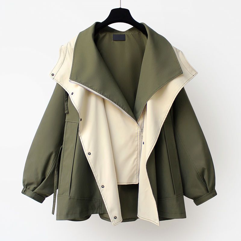 Waisted mid - length windbreaker 2024 new Korean style jacket - Negative Apparel
