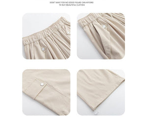 White American style low waist parachute pants women spring 2025 new mountaineering wide leg sweatpants slim sports overalls - Negative Apparel