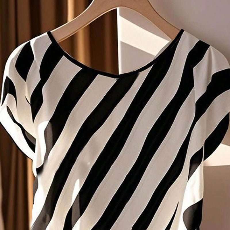 wish women's clothing 2025 summer an and n holiday style twill shirt with short sleeve top - Negative Apparel