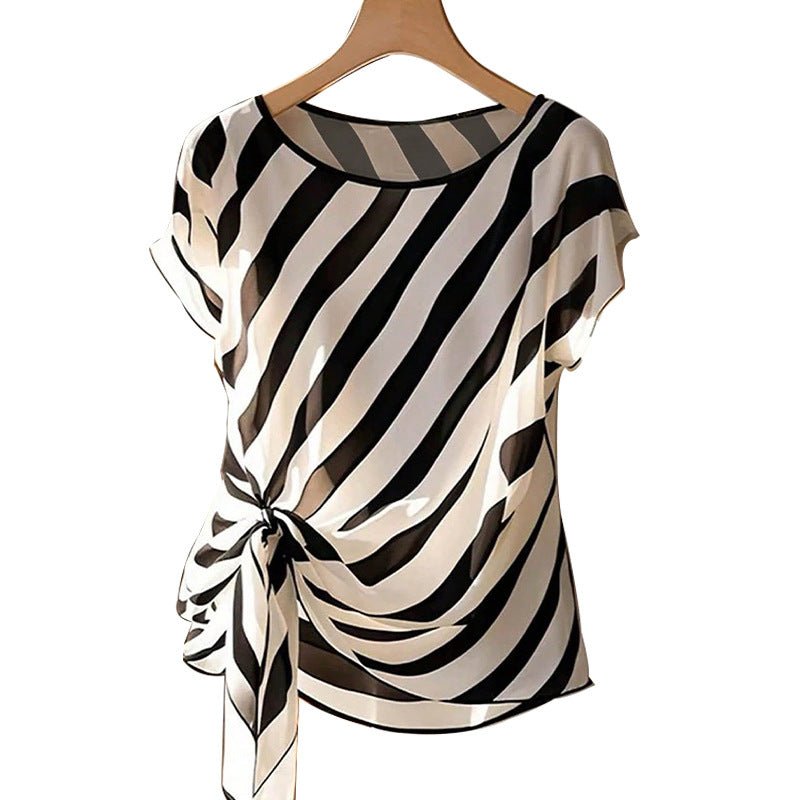 wish women's clothing 2025 summer an and n holiday style twill shirt with short sleeve top - Negative Apparel