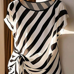 wish women's clothing 2025 summer an and n holiday style twill shirt with short sleeve top - Negative Apparel