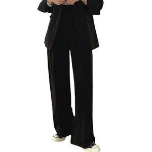 Women high waist long versatile wide leg suit pants - Negative Apparel