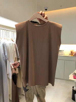 Women Loose Round Neck Sleeveless Top - Negative Apparel