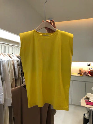 Women Loose Round Neck Sleeveless Top - Negative Apparel