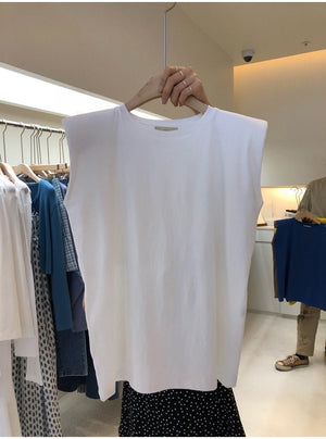 Women Loose Round Neck Sleeveless Top - Negative Apparel