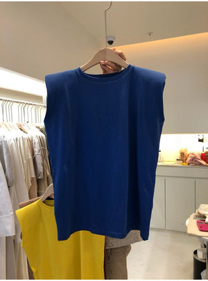 Women Loose Round Neck Sleeveless Top - Negative Apparel