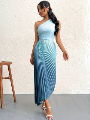 Women Summer Casual Holiday Elegant Music Festival Tie - Dye Tie Dye Print Hollow Ruffle Hem Dress Hawaii - Negative Apparel